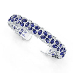 18K Gold Semi Mount Bracelet Setting Round Ro 6x4mm Syz Jewelry