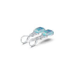 Sterling Silver Semi Mount Earrings Setting Cushion CU 12X8mm Cabochon DHJ