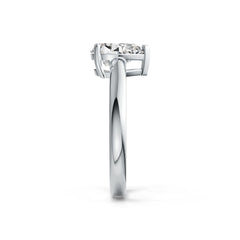Platinum Semi Mount Ring Setting Pear PE 10X8mm Solitaire DHJ