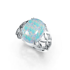 Sterling Silver Semi Mount Ring Setting Cushion CU 16X12mm Cabochon DHJ