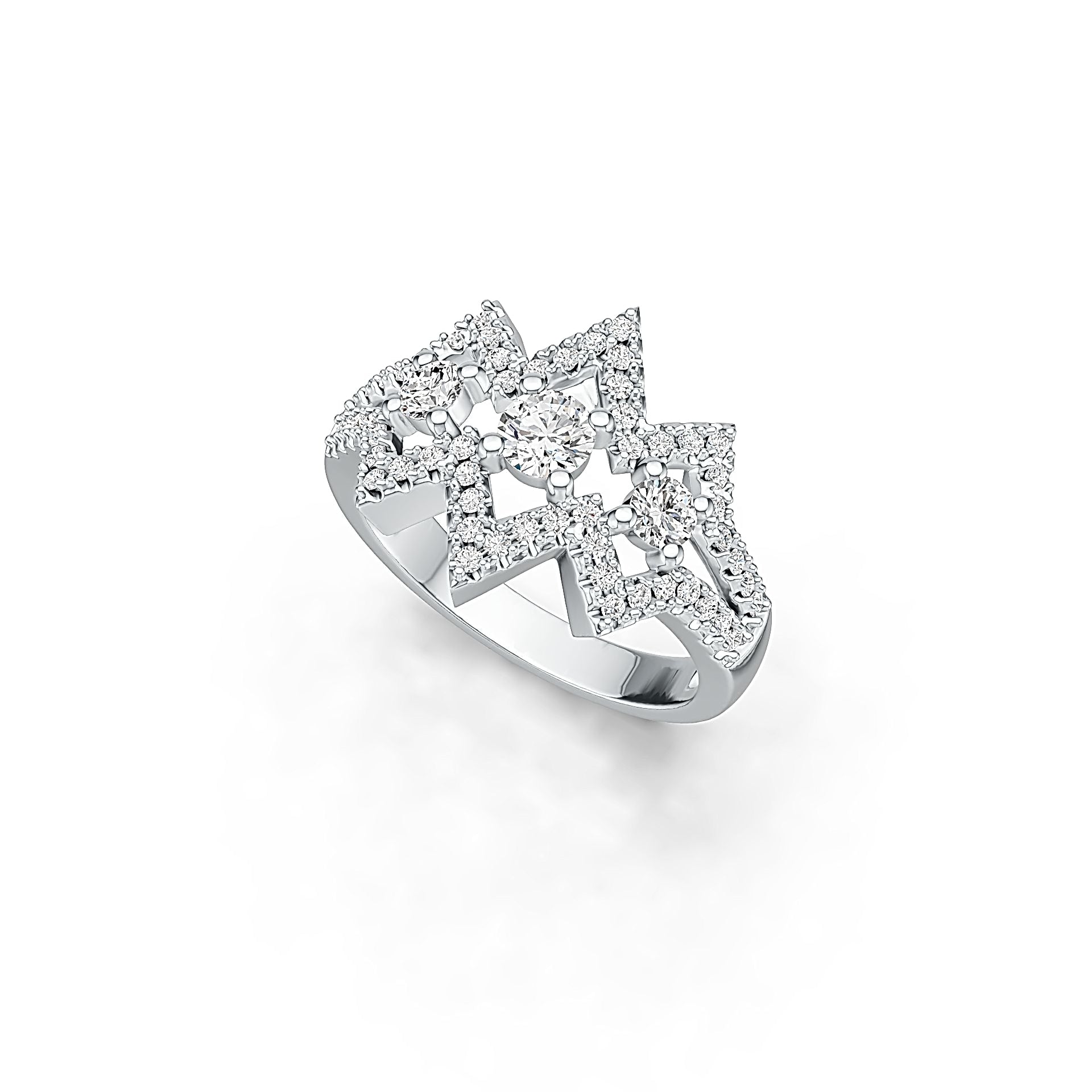 Sterling Silver Semi Mount Ring Setting Round RD 4x4mm DHJ