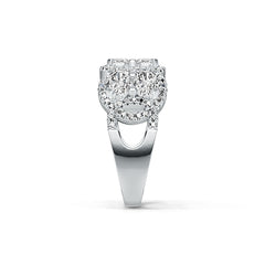 Platinum Semi Mount Ring Setting Oval OV 6X4mm Diamond Accent DHJ