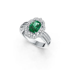 Sterling Silver Semi Mount Ring Setting Cushion CU 8X6mm DHJ