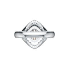 10K Gold Semi Mount Ring Setting Cushion CU 7X7mm Moissanite Accent DHJ