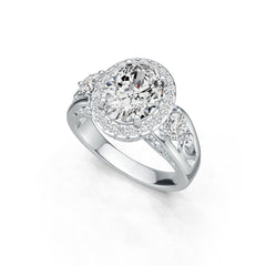 Sterling Silver Semi Mount Ring Setting Oval OV 10X8mm DHJ