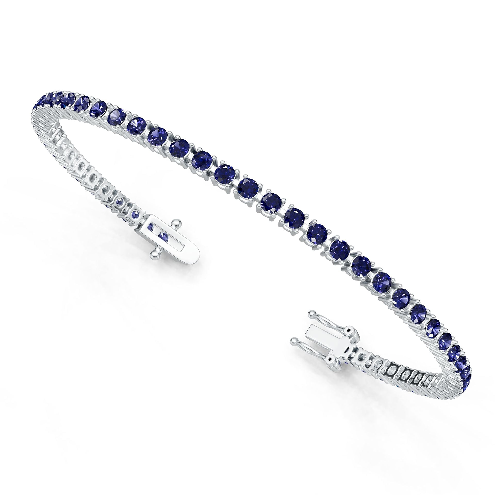 Sterling Silver Semi Mount Bracelet Setting Round RD 3x3mm 6-Inch DHJ