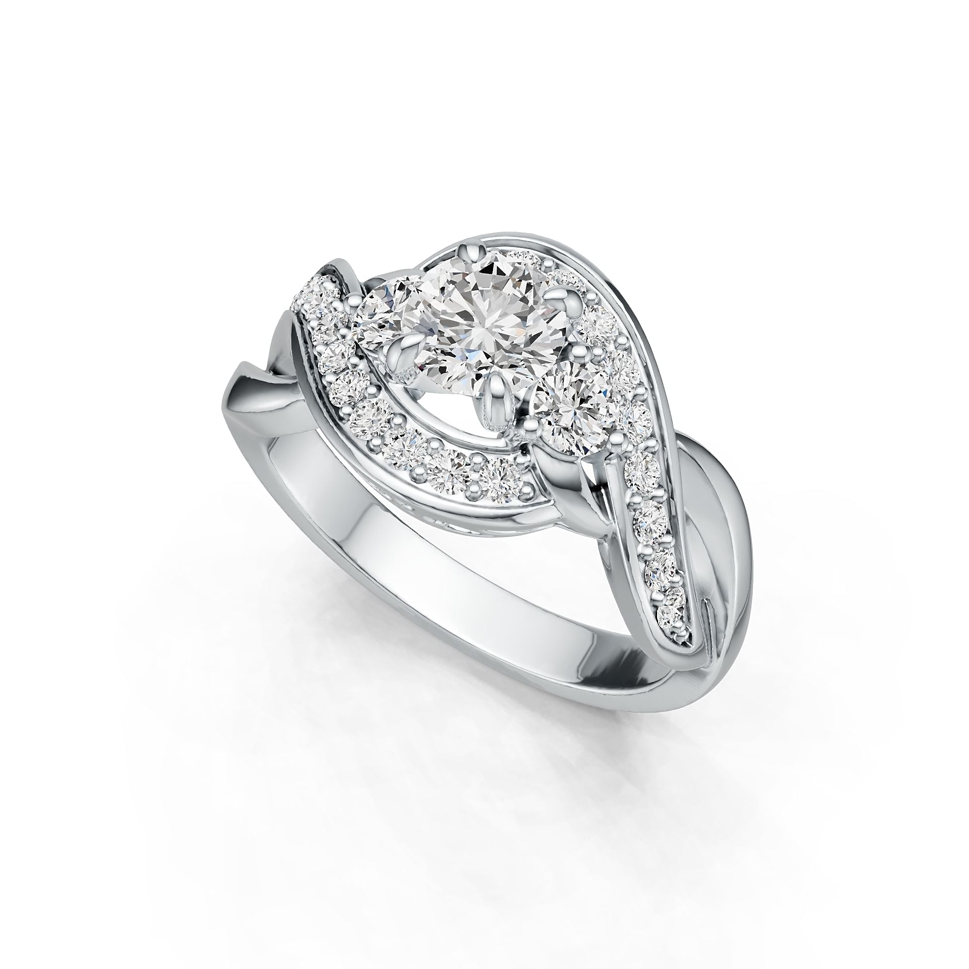 Sterling Silver Semi Mount Ring Setting Round RD 5X5mm Twist Syzjewelry