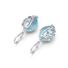 Sterling Silver Semi Mount Earrings Setting Pear PE 16X12mm Cabochon DHJ