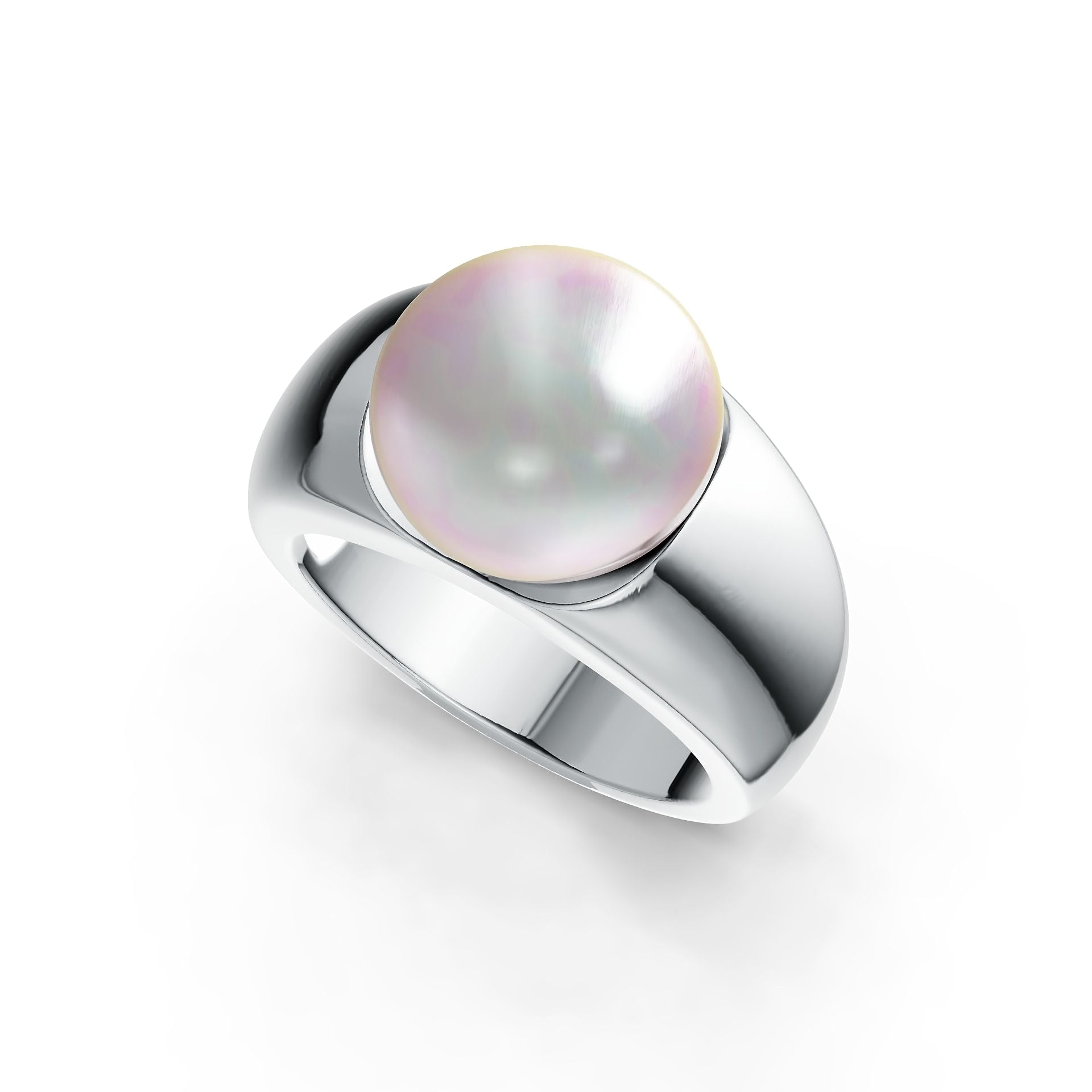 Sterling Silver Semi Mount Ring Setting Round RD 12x12mm DHJ