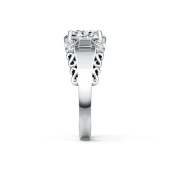 Platinum Semi Mount Ring Setting Oval OV 11X9mm DHJ