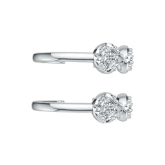 Platinum Semi Mount Earrings Setting Round Ro 6x6mm Syz Jewelry