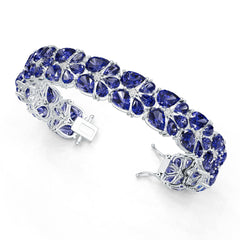 Platinum Semi Mount Bracelet Setting Pear Pe 8x6mm Syz Jewelry
