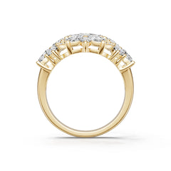 14K Gold Semi Mount Ring Setting Round Ro 6x6mm Diamond Accent Syz Jewelry