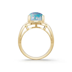 Sterling Silver Semi Mount Ring Setting Oval OV 14X10mm White Topaz Accents Syzjewelry