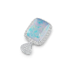 Sterling Silver Semi Mount Pendant Setting Cushion CU 20X15mm Cabochon DHJ