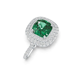 Sterling Silver Semi Mount Pendant Setting Cushion CU 8X8mm Double Halo Syzjewelry