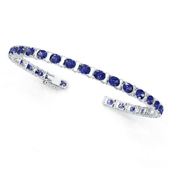Platinum Semi Mount Bracelet Setting Round Ro 5x4mm Syz Jewelry