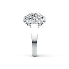 Platinum Semi Mount Ring Setting Princess SQ 4X4mm Diamond Accent DHJ