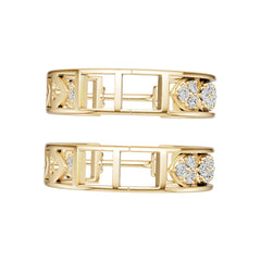 14K Gold Semi Mount Earrings Setting Round Ro 6x6mm Syz Jewelry