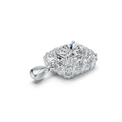 Sterling Silver Semi Mount Pendant Setting Cushion CU 9X7mm DHJ