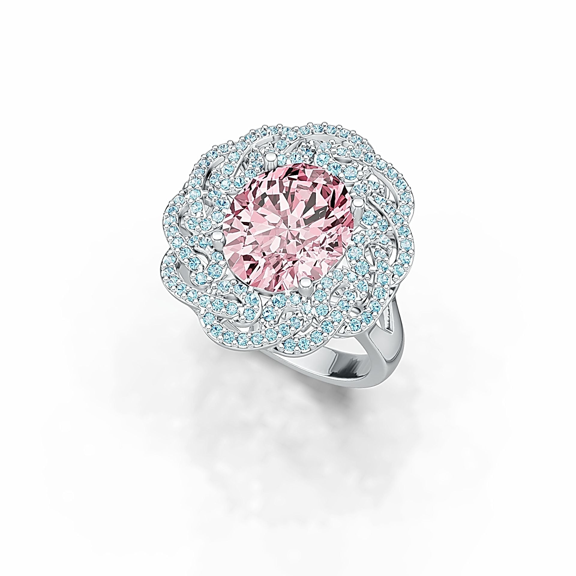 Sterling Silver Semi Mount Ring Setting Oval OV 12X10mm DHJ