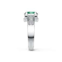 Platinum Semi Mount Ring Setting Oval OV 8X6mm Diamond Accent DHJ