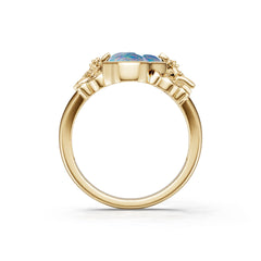 10K Gold Semi Mount Ring Setting Round Ro 21x9mm Syz Jewelry
