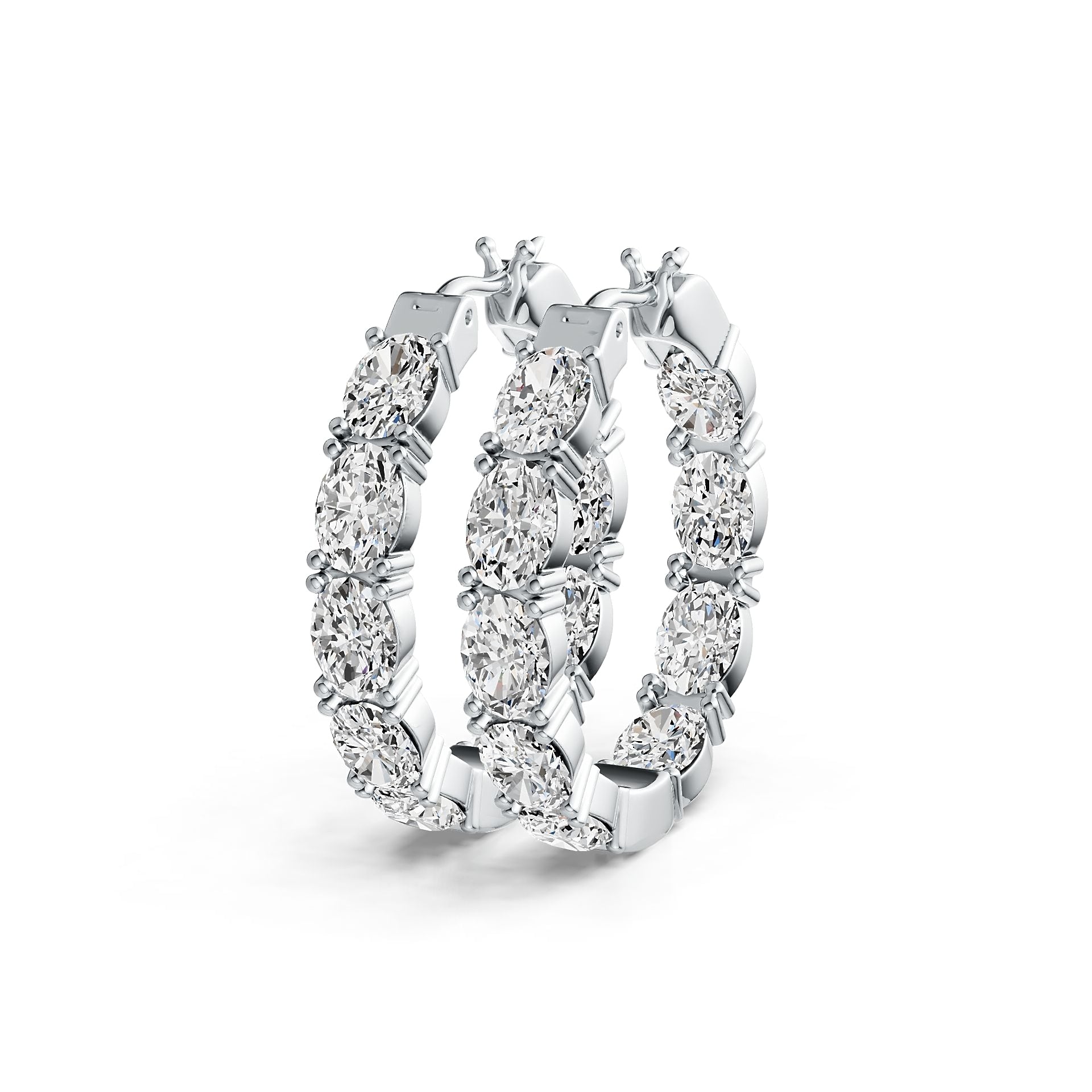 Sterling Silver Semi Mount Earrings Setting Oval OV 7X5mm DHJ