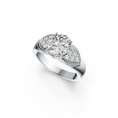 Sterling Silver Semi Mount Ring Setting Oval OV 10X8mm DHJ