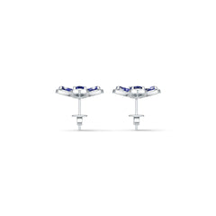 Platinum Semi Mount Earrings Setting Pear Pe 6x4mm Diamond Accent Syzjewelry