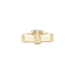 18K Gold Semi Mount Pendant Setting Heart He 3x3mm Syz Jewelry
