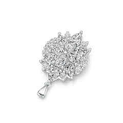 Sterling Silver Semi Mount Pendant Setting Pear PE 7X5mm DHJ