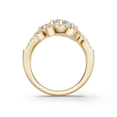 18K Gold Semi Mount Ring Setting Pear Pe 6x4mm Diamond Accent Syz Jewelry