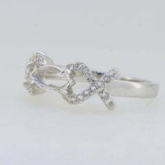 10K Gold Semi Mount Ring Setting East West Marquise MQ 10X5mm Moissanite Accent Syzjewelry