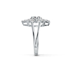 14K Gold Semi Mount Ring Setting Oval OV 8X6mm with Diamond Accent DHJ