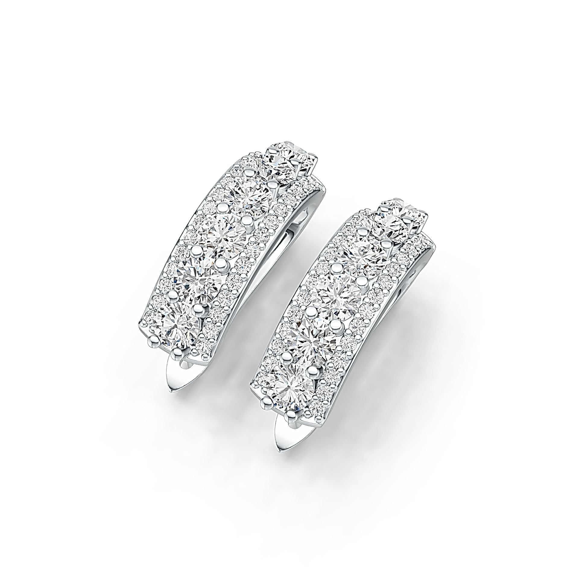 Sterling Silver Semi Mount Earrings Setting Round RD 4x4mm DHJ