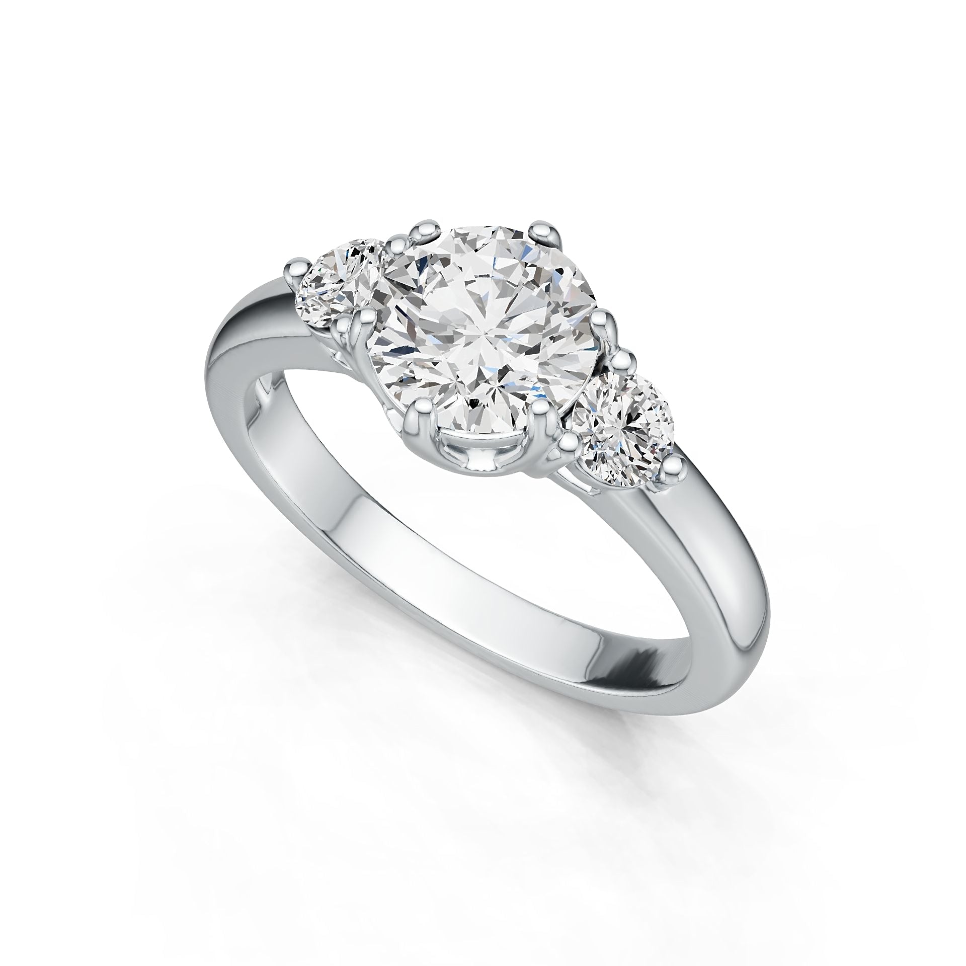Sterling Silver Semi Mount Ring Setting Round RD 7x7mm DHJ