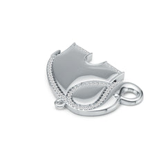 Sterling Silver Semi Mount Pendant Setting Round RD 1.0mm DHJ