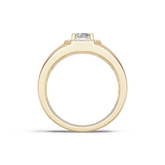 10K Gold Semi Mount Ring Setting Round Ro 5x5mm Moissanite Accent Syz Jewelry