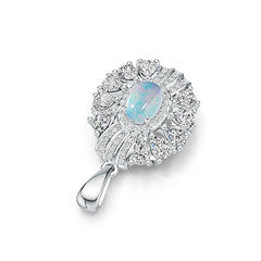 Sterling Silver Semi Mount Pendant Setting Oval OV 7X5mm DHJ