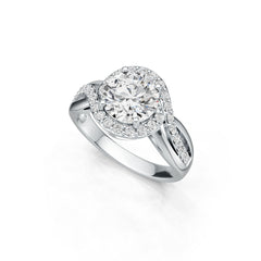 Sterling Silver Semi Mount Ring Setting Round RD 8x8mm DHJ