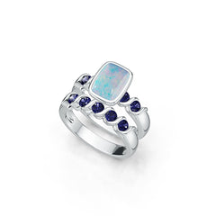 Sterling Silver Semi Mount Ring Setting Cushion CU 8X6mm Cabochon DHJ