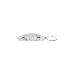 10K Gold Semi Mount Pendant Setting Round RD 3.5mm Moissanite Accent DHJ