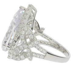 14K Gold Semi Mount Ring Setting PE 18X13mm Butterfly Knot Shank Soli Diamond Accent Syzjewelry
