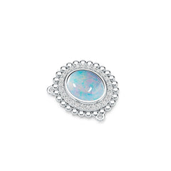 Impostazione Pendente Semi Montatura in Argento Sterling Ovale OV 11X9mm