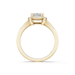 18K Gold Semi Mount Ring Setting Cushion Cu 5x7mm Diamond Accent Syz Jewelry