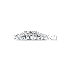 18K Gold Semi Mount Pendant Setting Round RD 3x3mm Diamond Accent DHJ