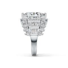 14K Gold Semi Mount Ring Setting Marquise MQ 14X7mm with Diamond Accent DHJ