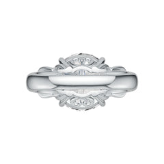 Platinum Semi Mount Ring Setting Round RD 12.5mm DHJ