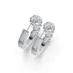 Sterling Silver Semi Mount Earrings Setting Round RD 4x4mm DHJ